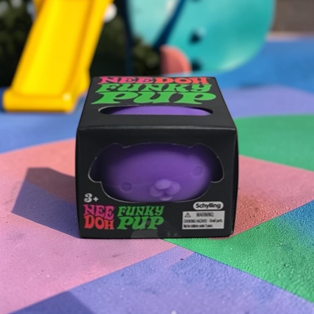 Schylling NeeDoh Funky Pup Purple Stress Toy Fidget NEW